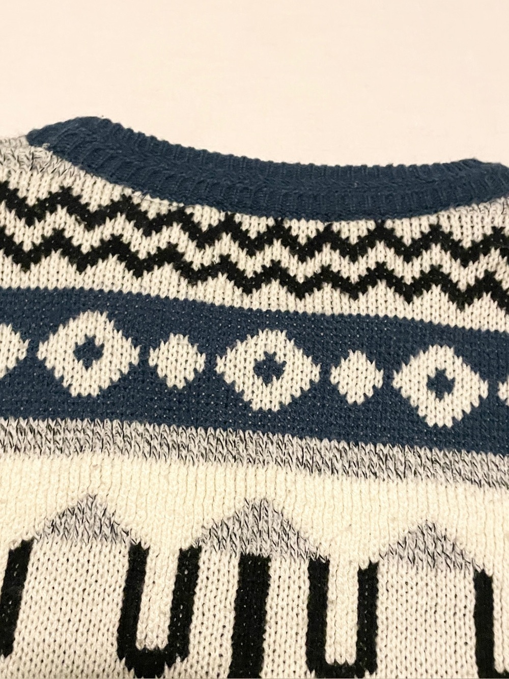 VTG 90s Riley Geometric Knit Grandpa Sweater Large - Picture 11 of 16